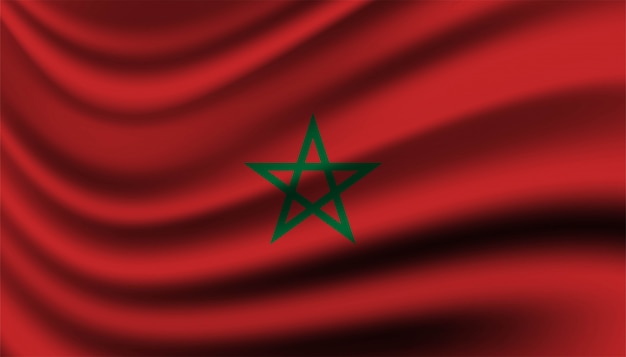 Vector flag of morocco background template.