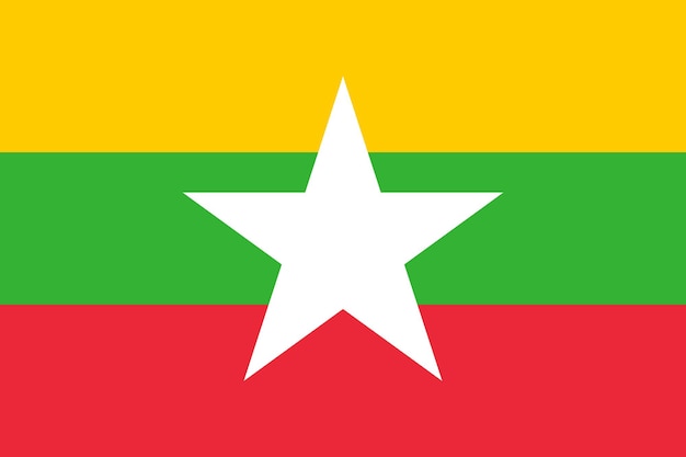 Flag of Myanmar Vector illustration