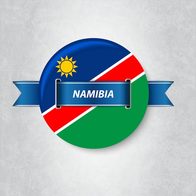 Bandiera della namibia in un cerchio