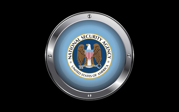 Vector flag of the national security agency usa 3d badge vector image