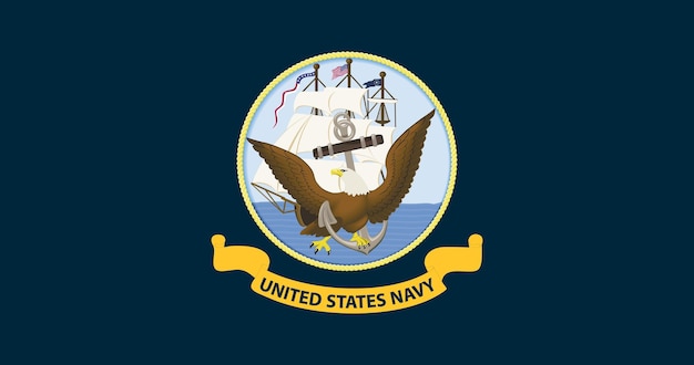 Flag of the Navy United States vector image