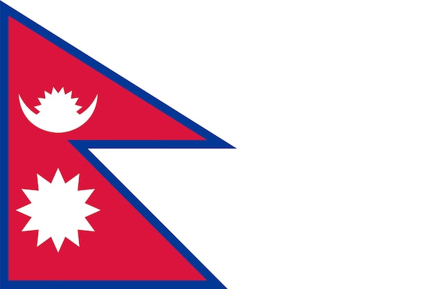 Vector flag nepal asian country