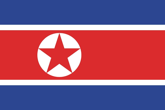 Vector flag north korea