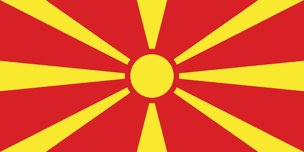 Vector flag of north macedonia flag nation