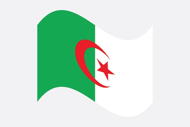 Вектор Флаг алжира оригинальный и простой флаг алжир векторная иллюстрация флага алжира