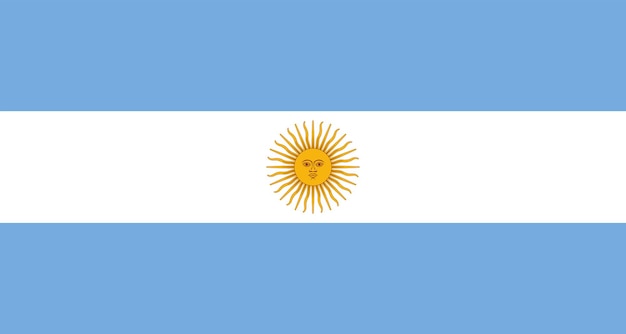 텍스트가 있는 아르헨티나의 국기