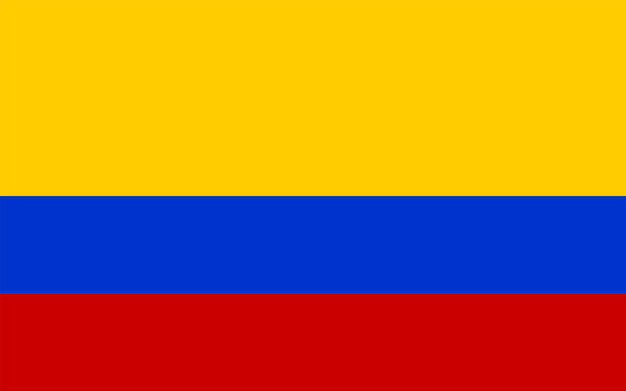 Вектор Флаг колумбии страны южной америки