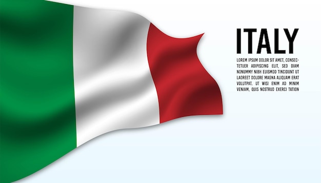 イタリアの背景の旗。