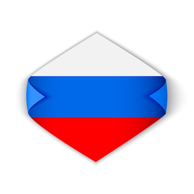 ロシアの旗。ステッカー。