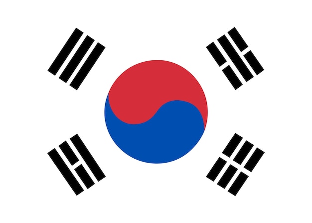 Вектор Флаг южной кореи
