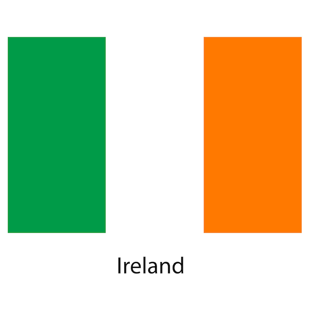 Флаг страны ирландия векторная иллюстрация