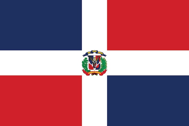 Вектор Флаг доминиканской республики флаг страны