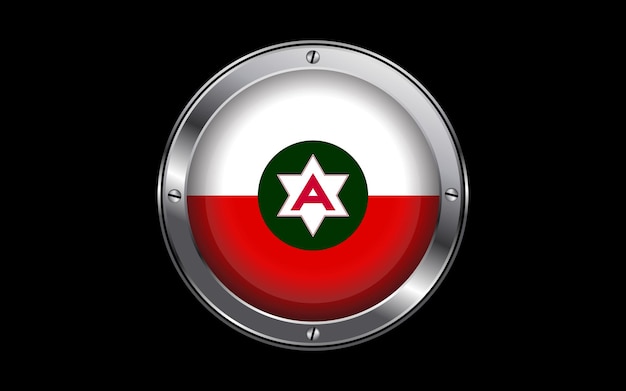Вектор Флаг шестой армии сша 3d бейдж векторное изображение