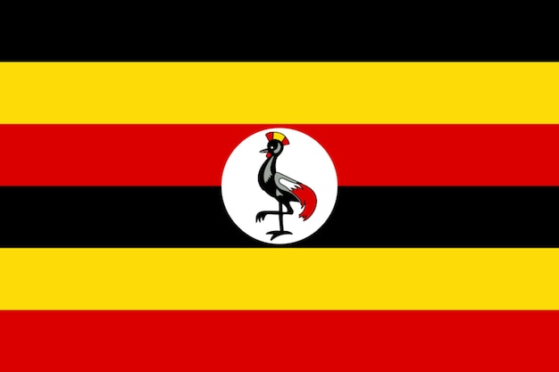 ウガンダの国旗 国旗 ベクトルイラスト