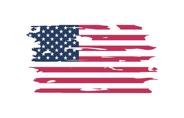 グランジスタイルの米国の旗