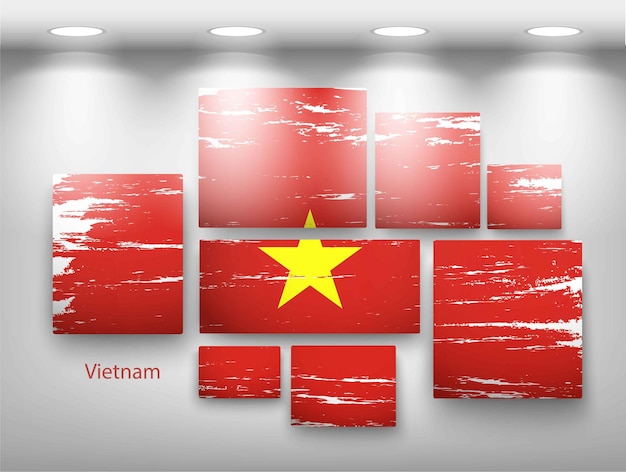 Flag paint in gallery. Vector illustration