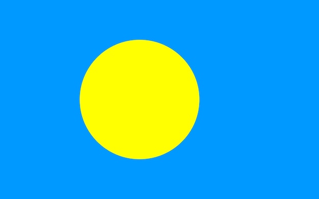 Flag of Palau Vector illustration