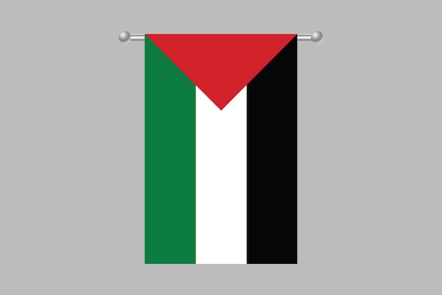 Vector flag of palestine original and simple palestine flag vector illustration of palestine flag