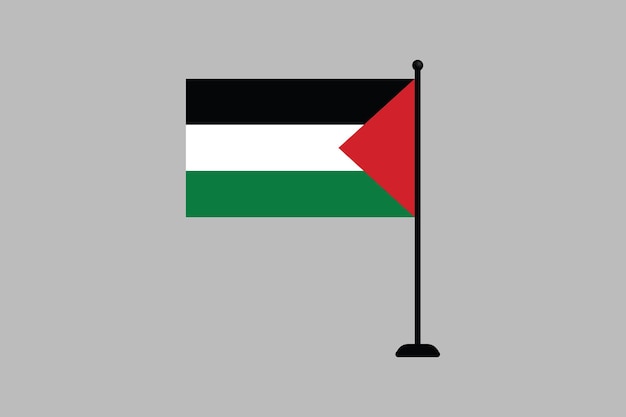 Vector flag of palestine original and simple palestine flag vector illustration of palestine flag