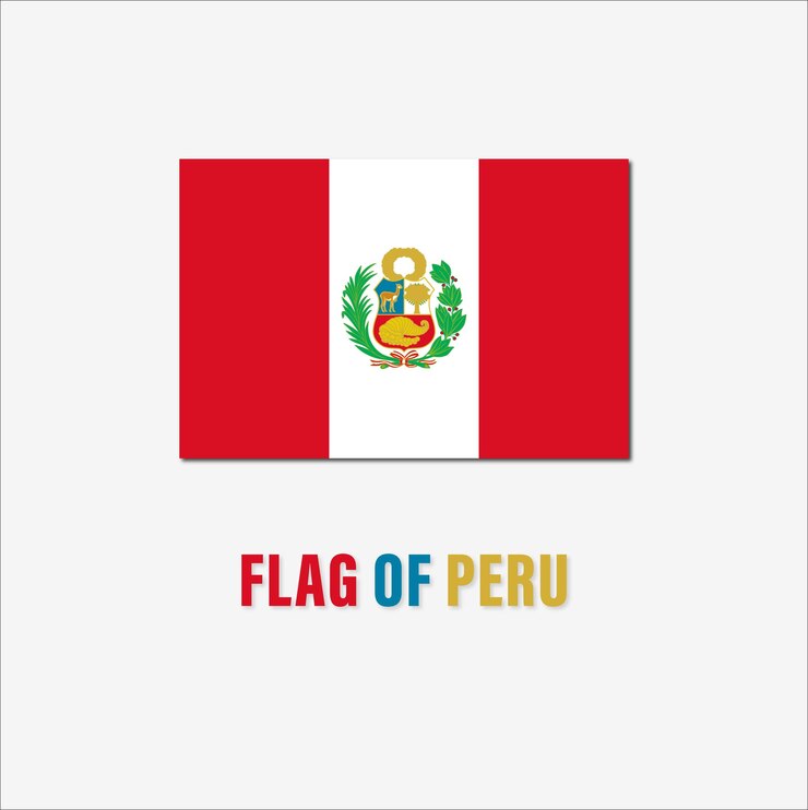 flag of peru vector