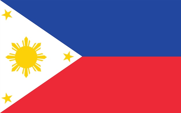 Vector flag of philippines great asian country