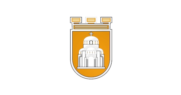 Флаг города Плевен в Болгарии векторное изображение