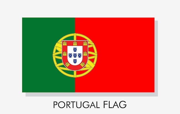 A flag of portugal and national day banner design and flag of portugal illustration template banner