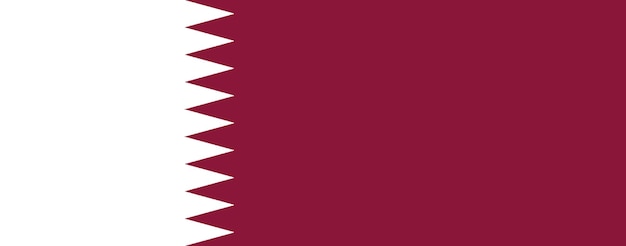 Vettore bandiera della nazione bandiera del qatar