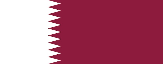 Vector flag of qatar vector illustration