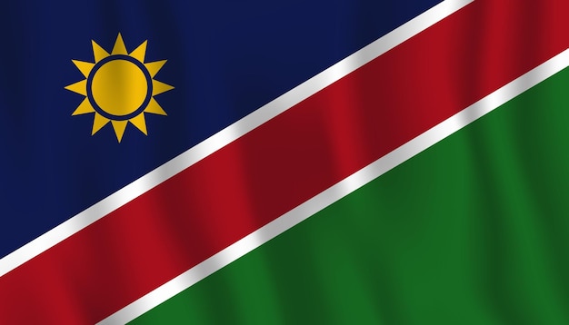 A flag of the republic of namibia vector