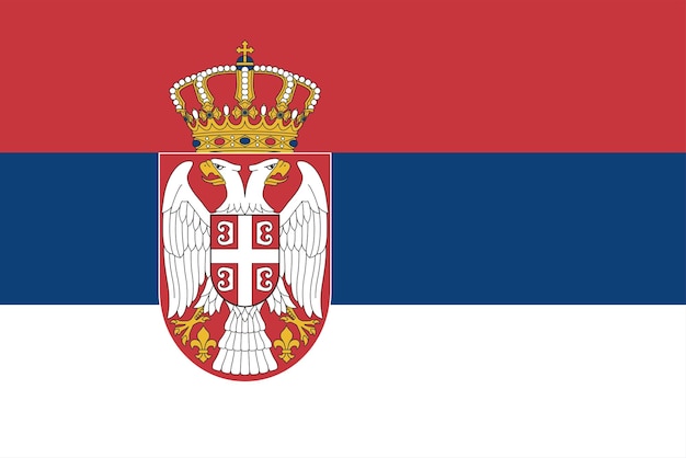 The flag of the republic of serbia