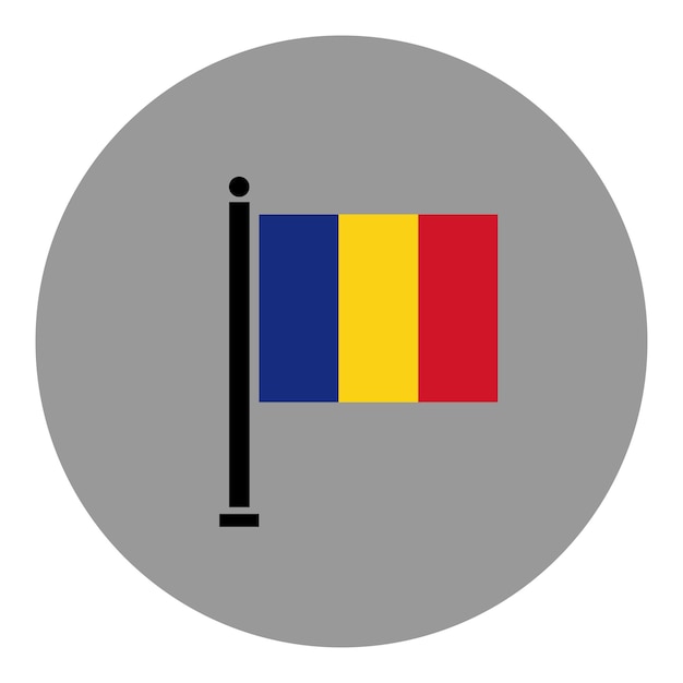 Flag of romania vector illustration