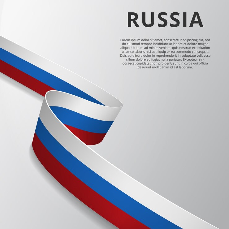 Вектор флаг россии 12 июня векторная иллюстрация волнистая лента на сером фоне день независимости национальный символ eps10