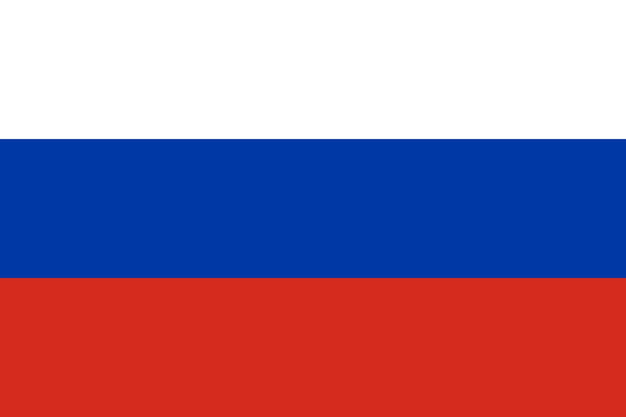 Flag of russia vector illustration