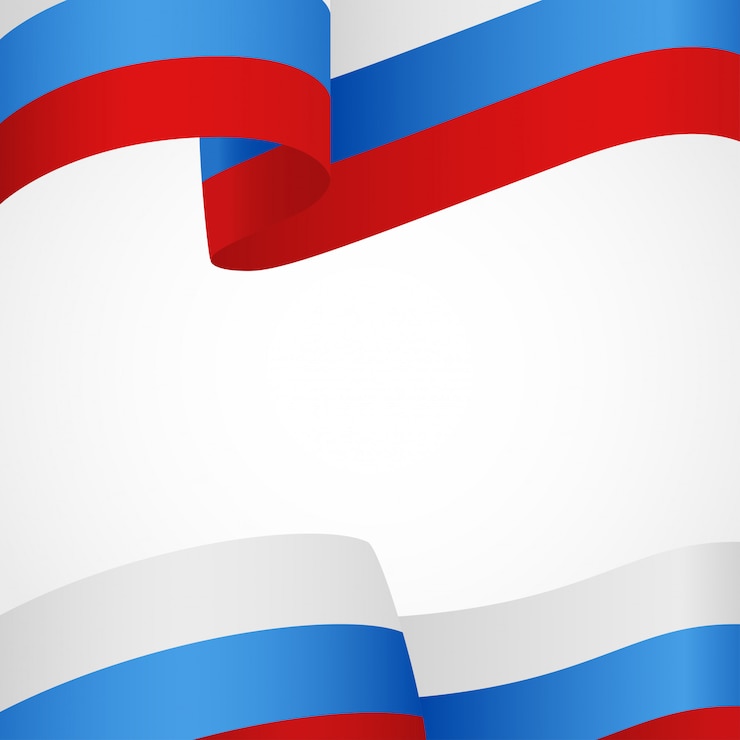 Флаг России на белом