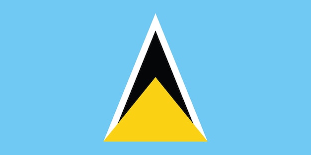 Vector flag of saint lucia flag nation