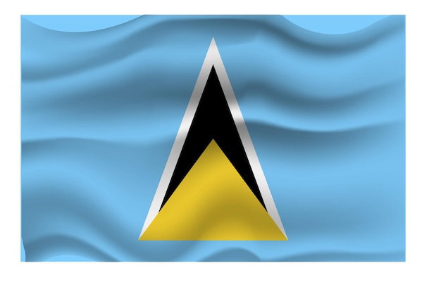 Flag saint lucia wave 3d ralistic flag