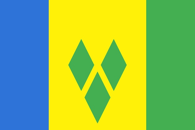 Vector flag of saint vincent