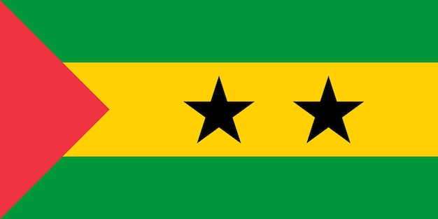 flag of sao Tome and Principe Flag Nation