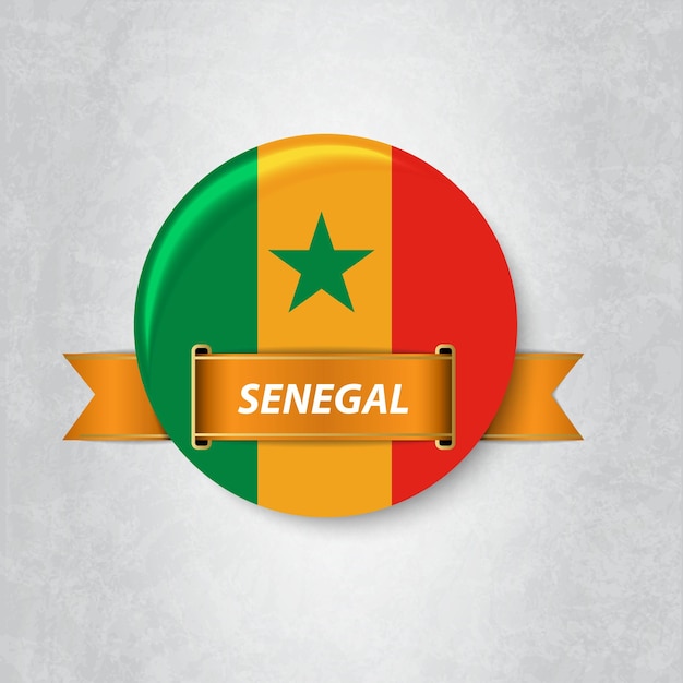 Bandiera del senegal in un cerchio