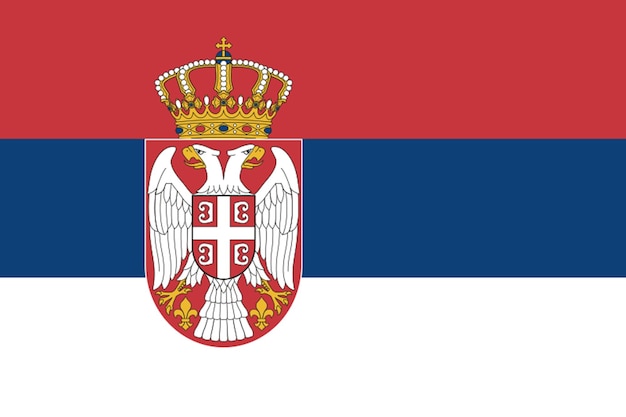 flag of serbia flag nation vektor illustration