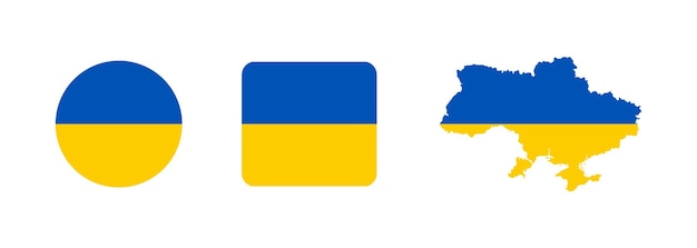 Флаг Украины в различных стилях
