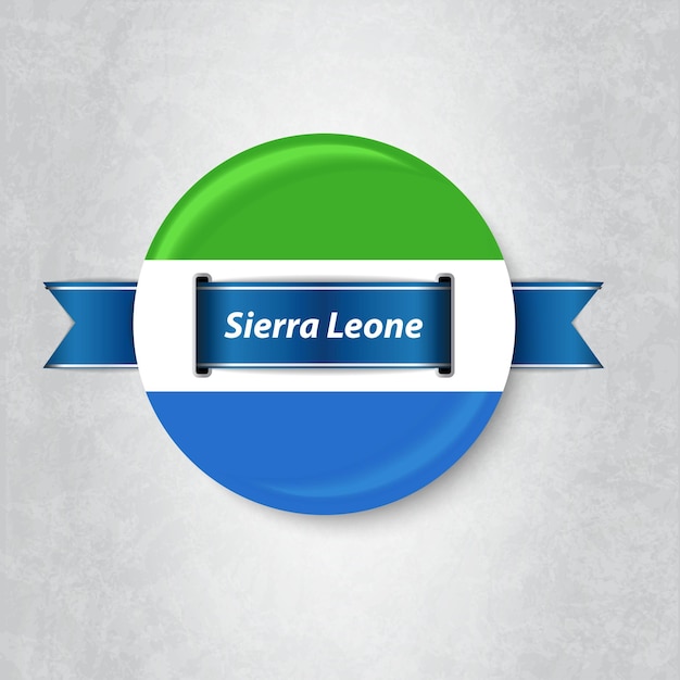 Flag of Sierra Leone in a circle