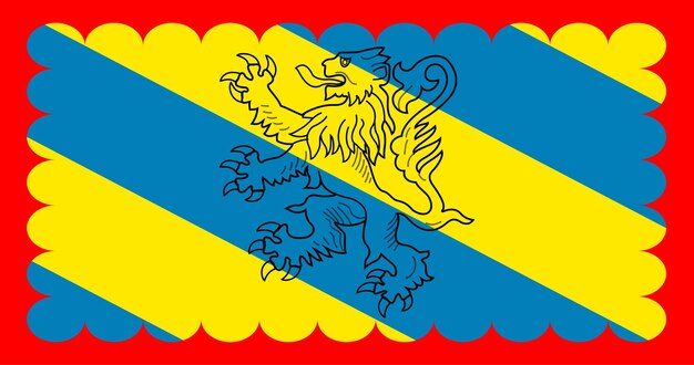 Flag of Silly Municipality in Belgium vector image