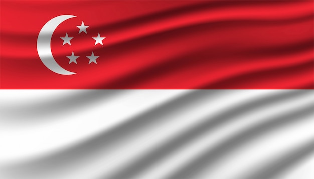 Flag of singapore background template.