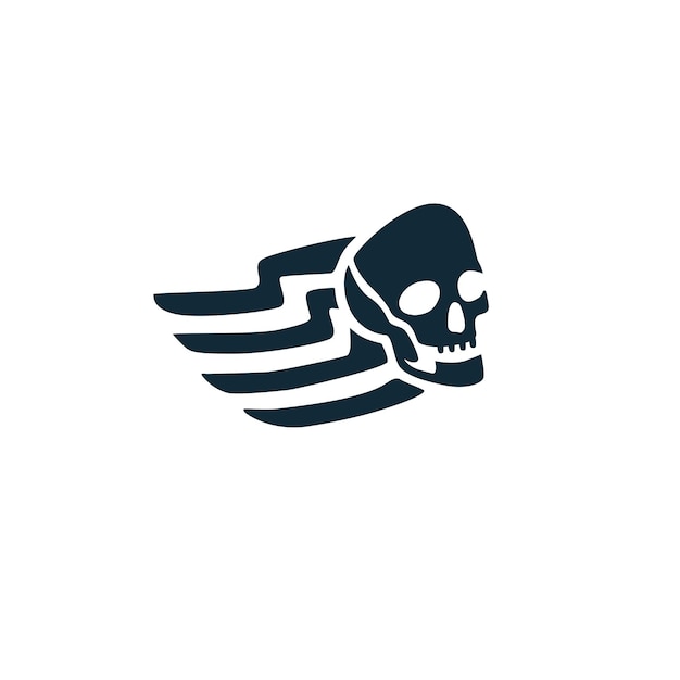 Vector flag skull logo