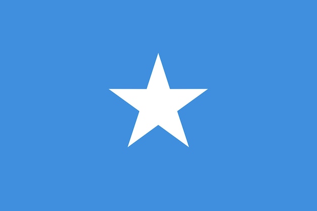 Vector flag of somalia country in east africa