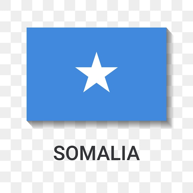 Vettore bandiera della somalia icona illustrazione vettoriale isolata