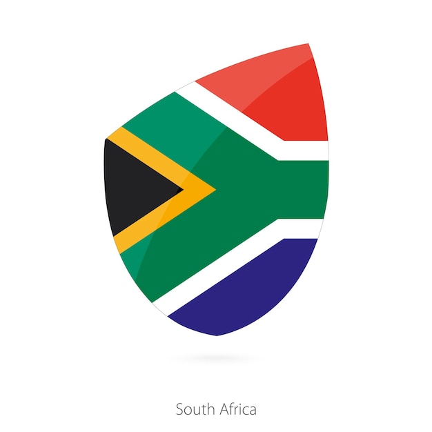 Vector flag of south africa in the style of rugby icon