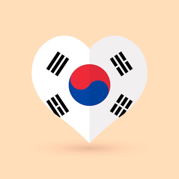 韓国の国旗 ベクトルイラスト